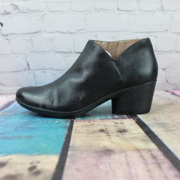Dansko Shoes - Dansko Raina Leather Side Zip Ankle Bootie Size 8